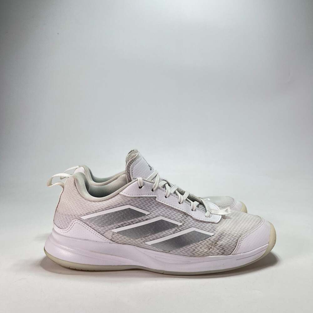 Adidas Avaflash Low Tennis Shoes White Silver Sneakers Women's Size 9